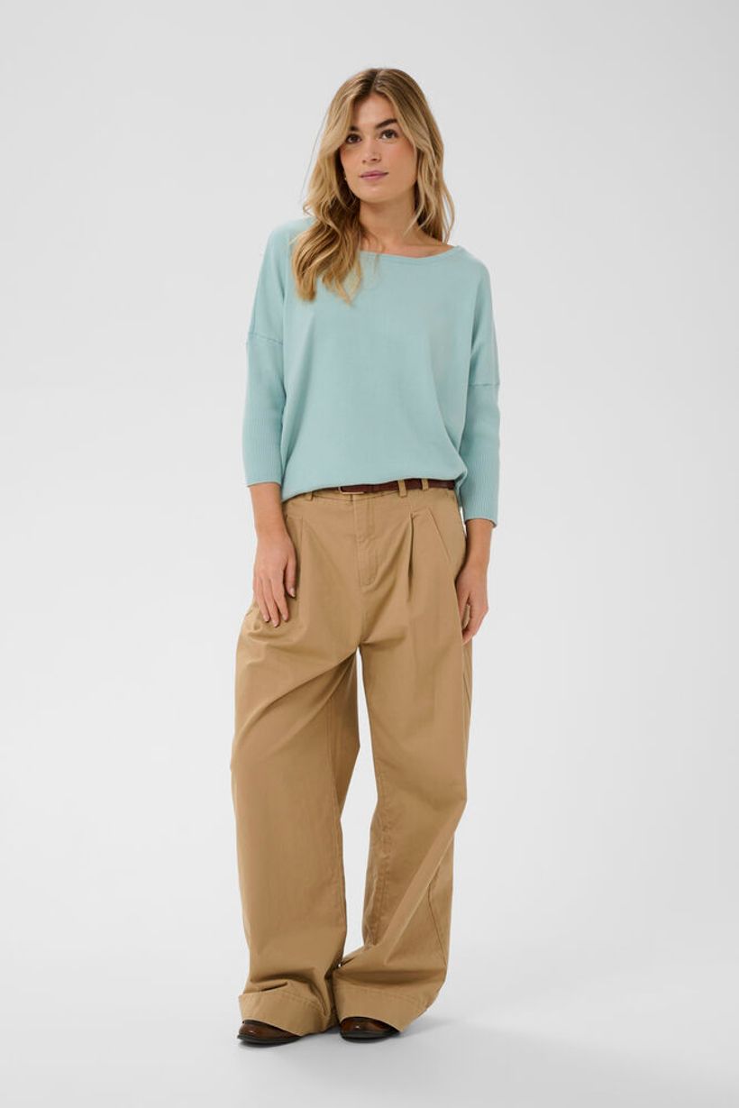 MilaSZ Round Neck Pullover - Ether Blue