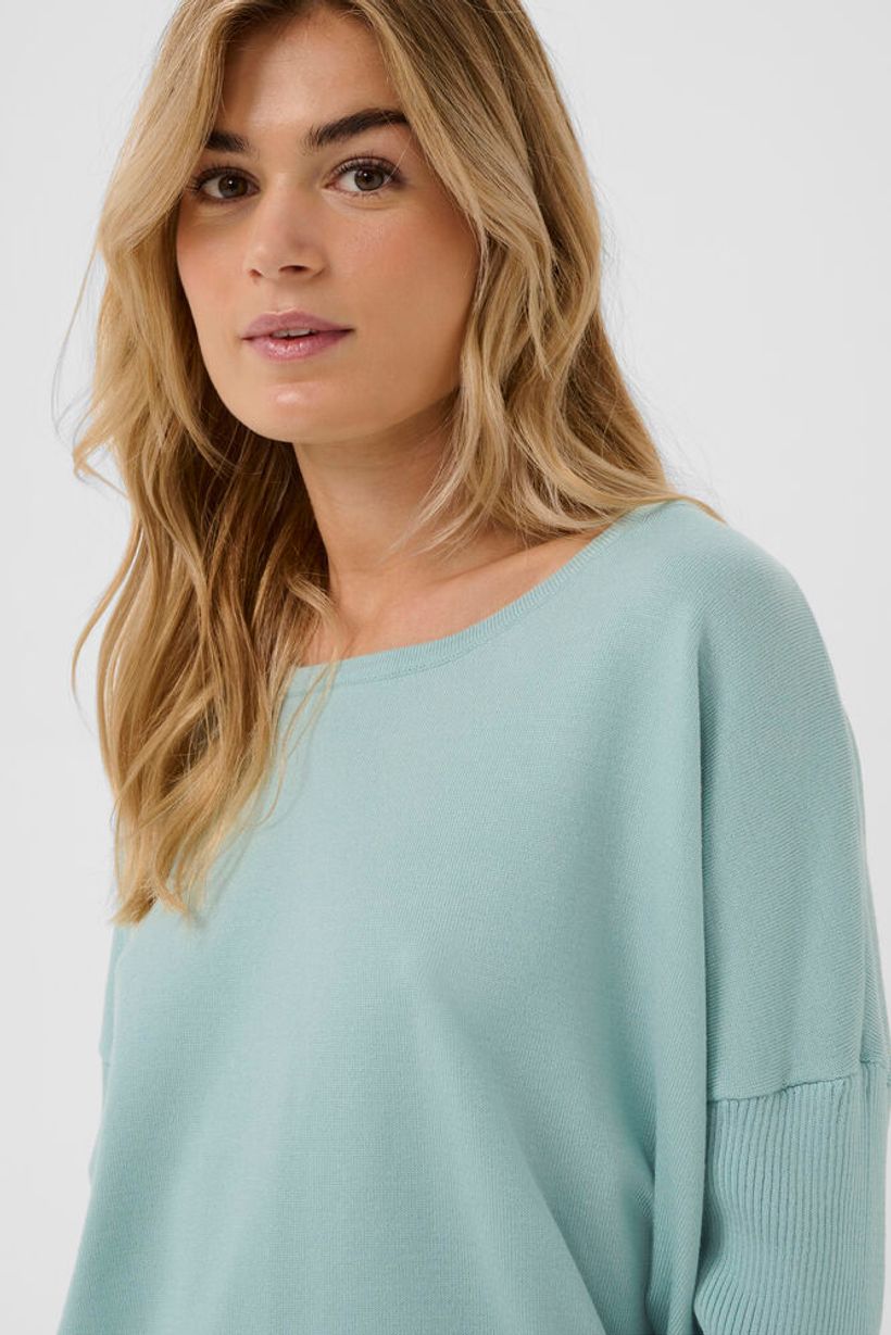 MilaSZ Round Neck Pullover - Ether Blue