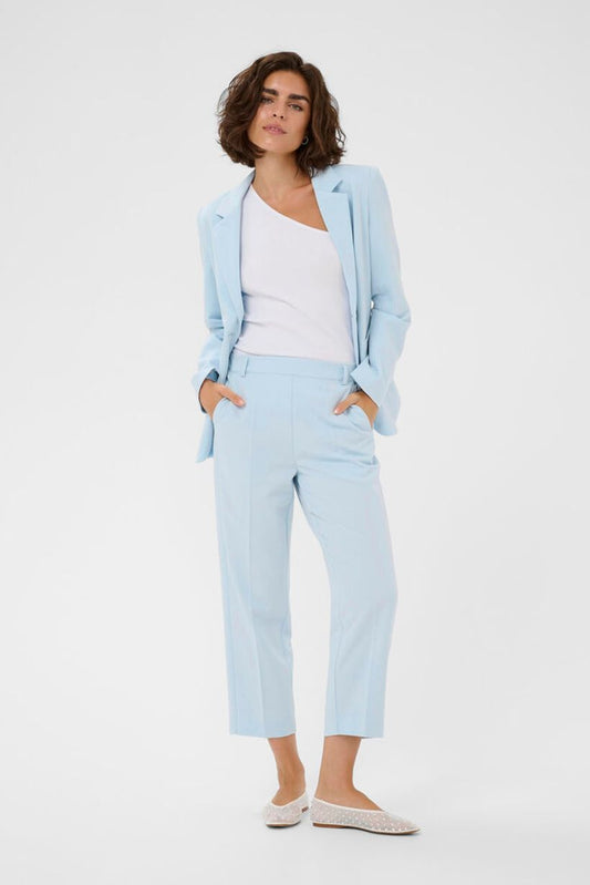 KAsakura HIgh Waisted Cropped Trousers - Nantucket Breeze