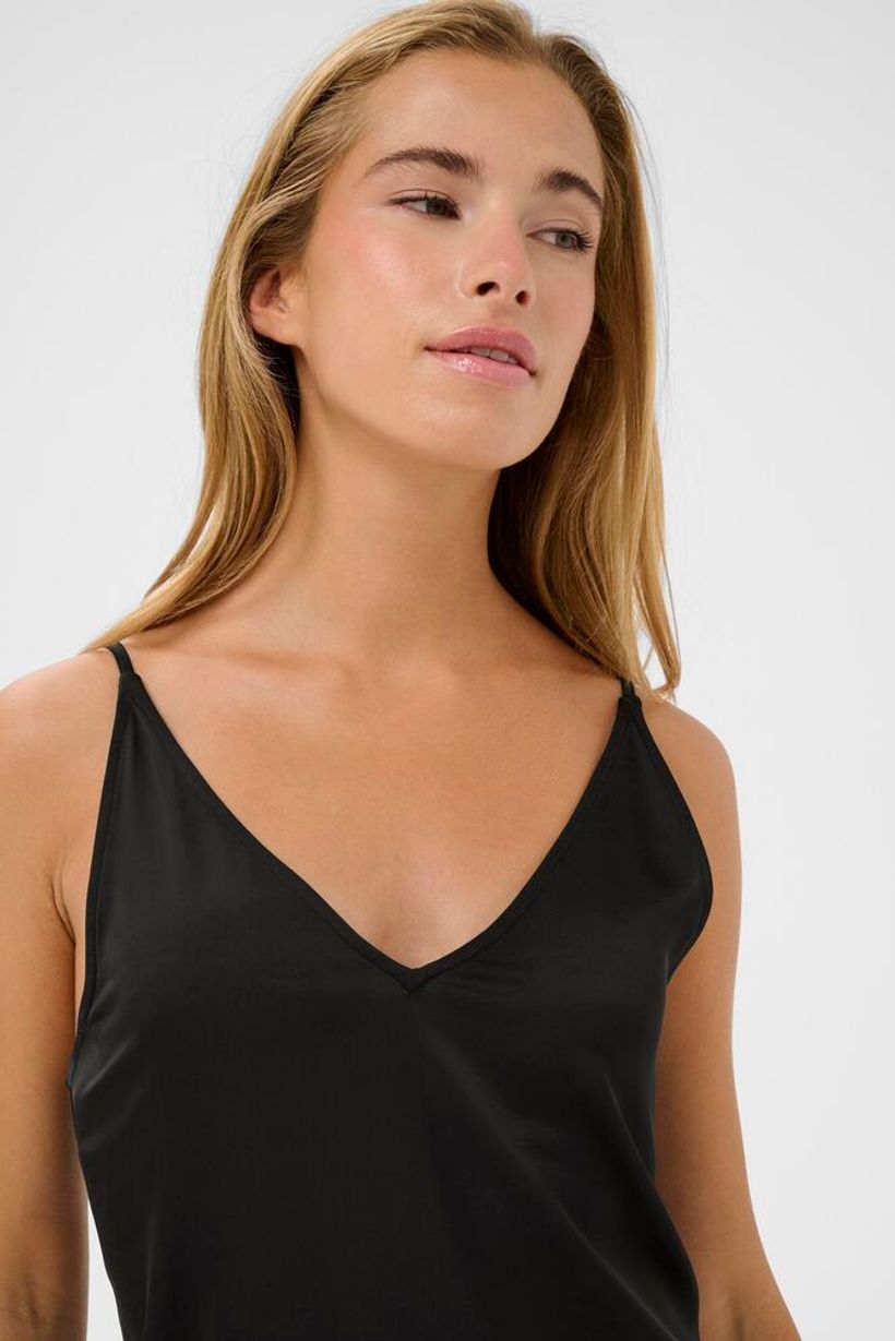 KArory Sateen Dress - Black Deep