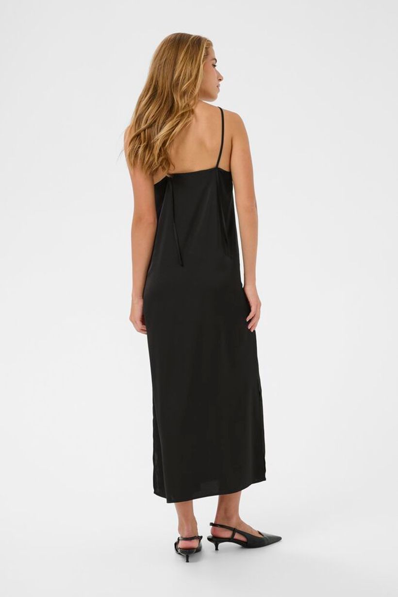 KArory Sateen Dress - Black Deep