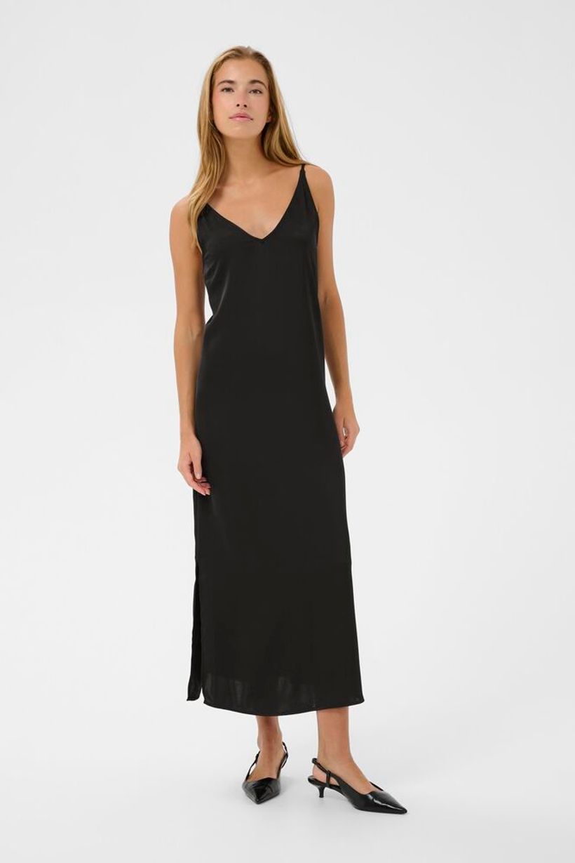 KArory Sateen Dress - Black Deep