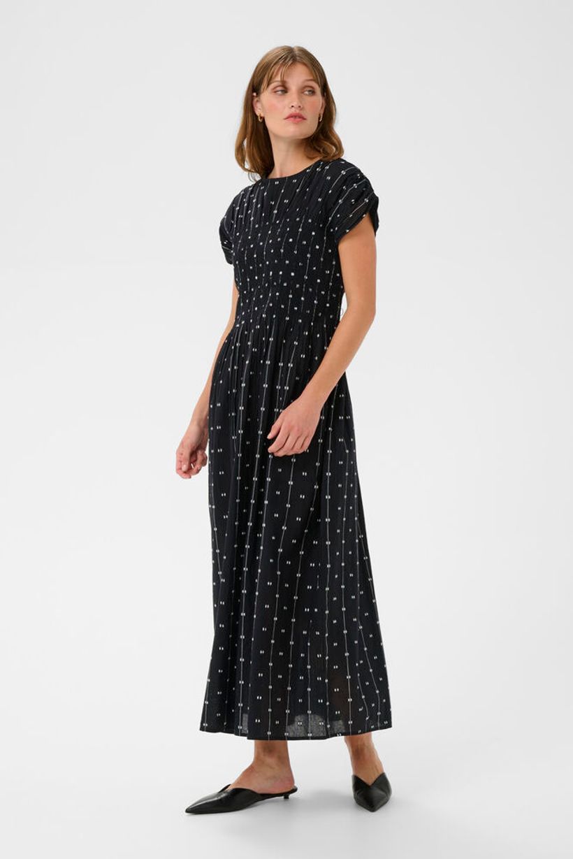SLAmelie Dress - Black With White Dobby