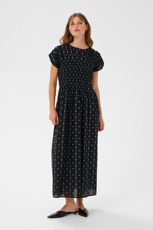 SLAmelie Dress - Black With White Dobby