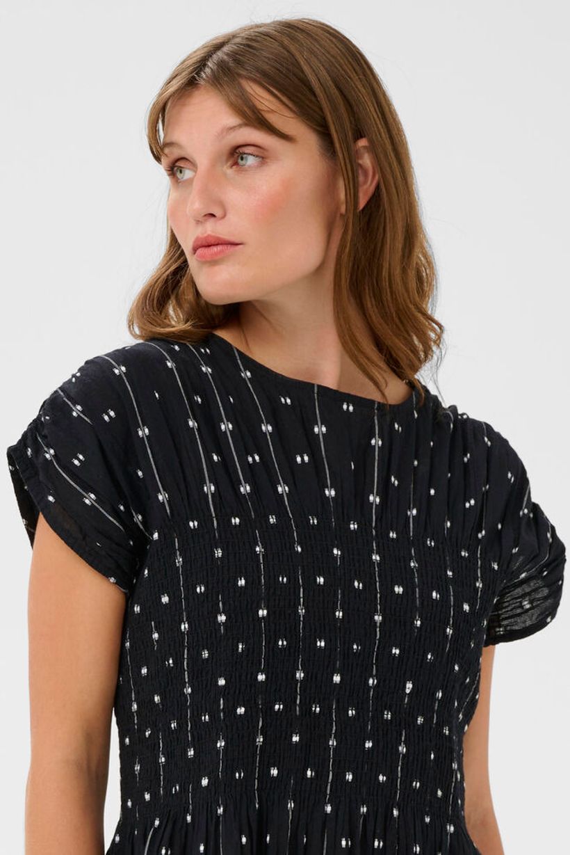 SLAmelie Dress - Black With White Dobby
