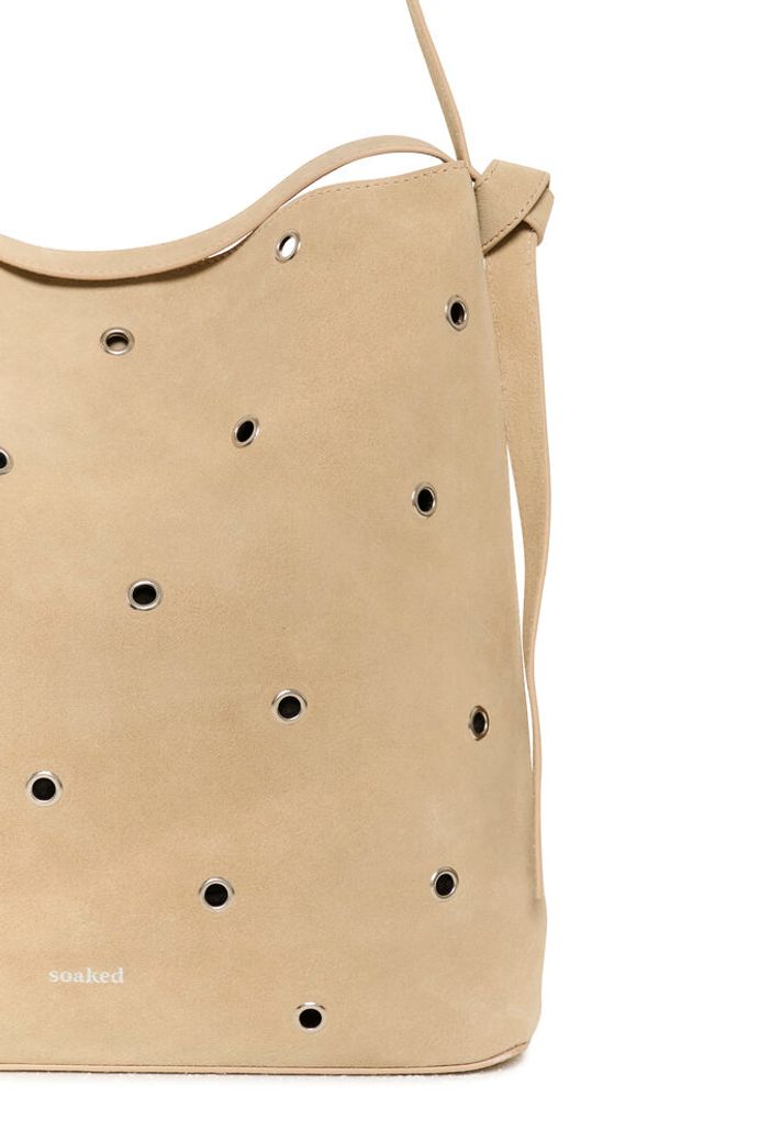 SLCalilje Eyelets Suede Bag - White Pepper