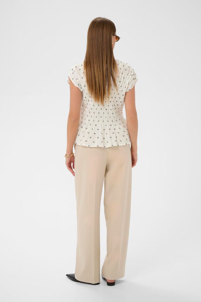 SLAmelie Blouse - White With Black Dots