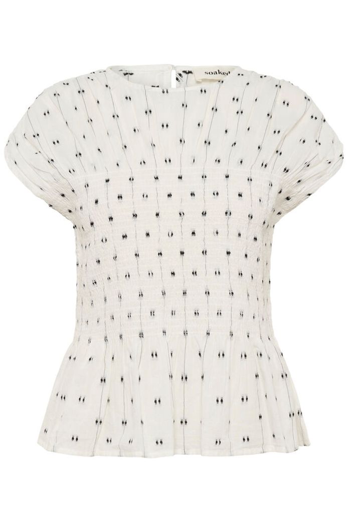 SLAmelie Blouse - White With Black Dots