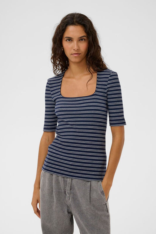 SLSimone Striped Tee - India Ink Stripe