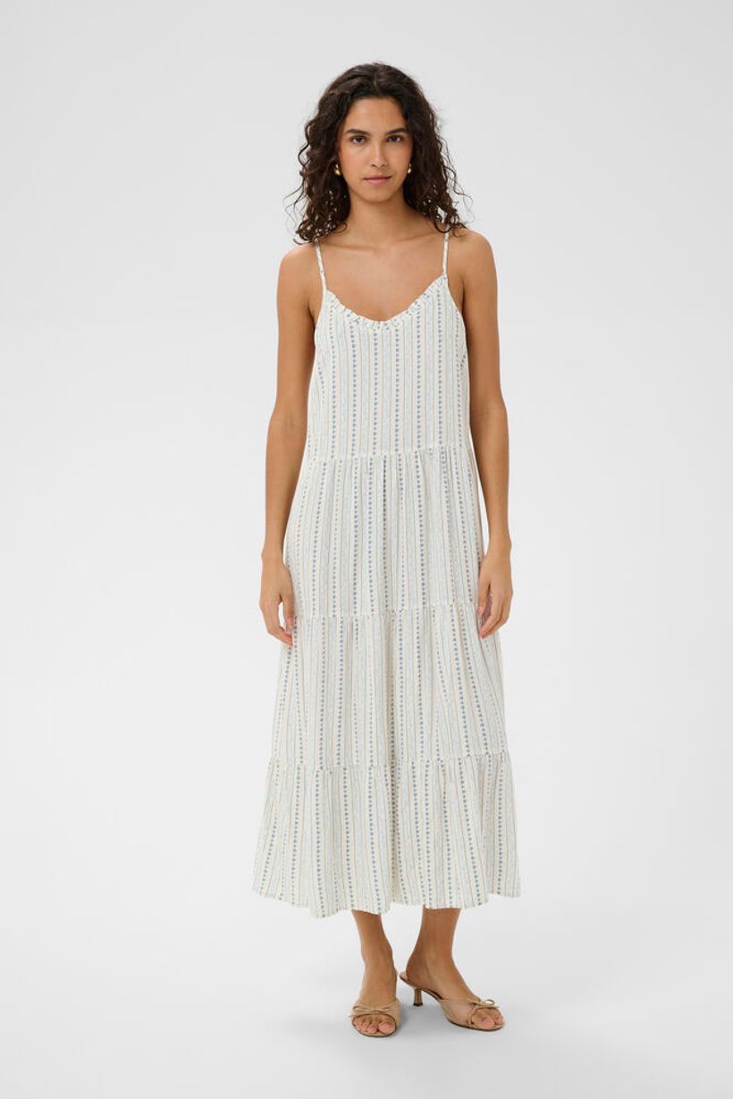 EdaSZ Maxi Strap Dress - Ice Vallarta Flower Stripes