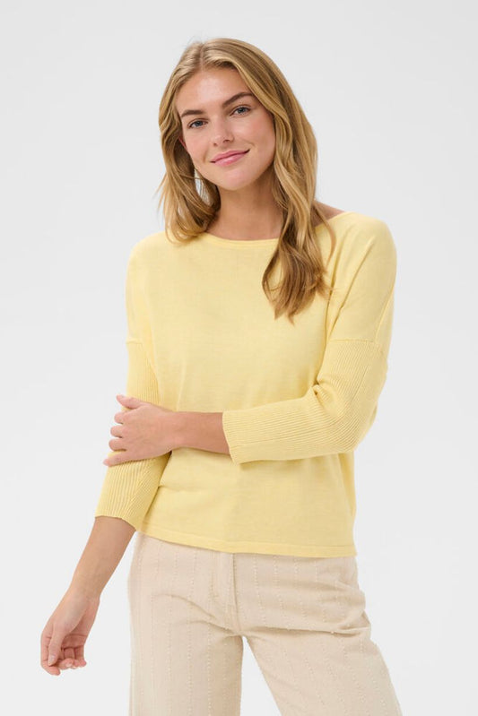 MilaSZ Round Neck Pullover - Pineapple Slice