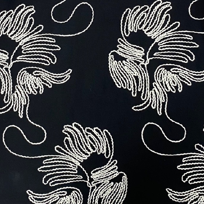 KAvinnie Blouse - Black Chalk Embroidery