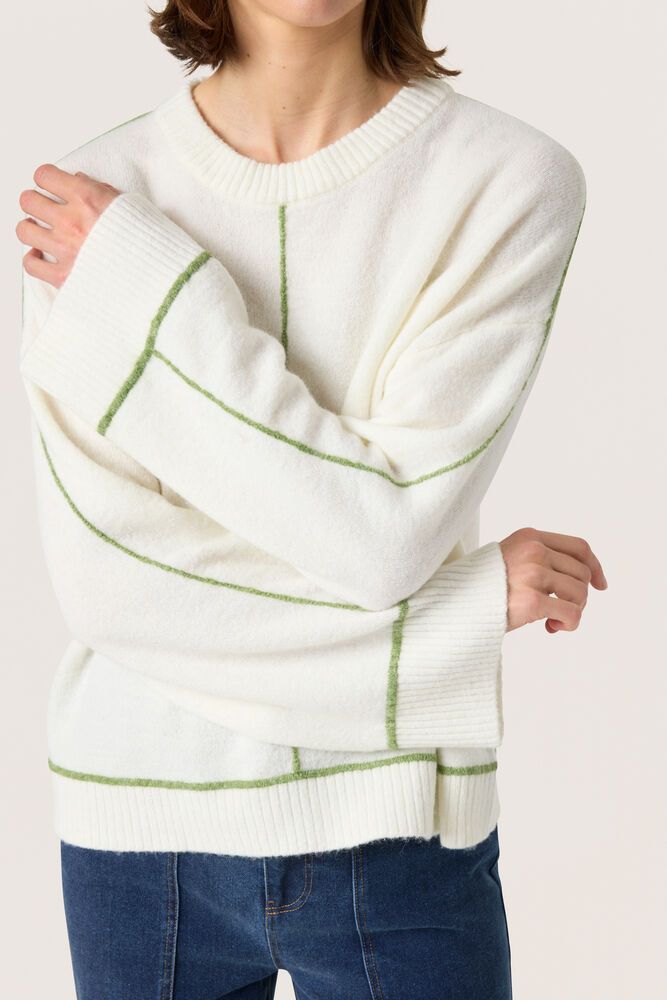 SLAmani Contrast Pullover - Broken White