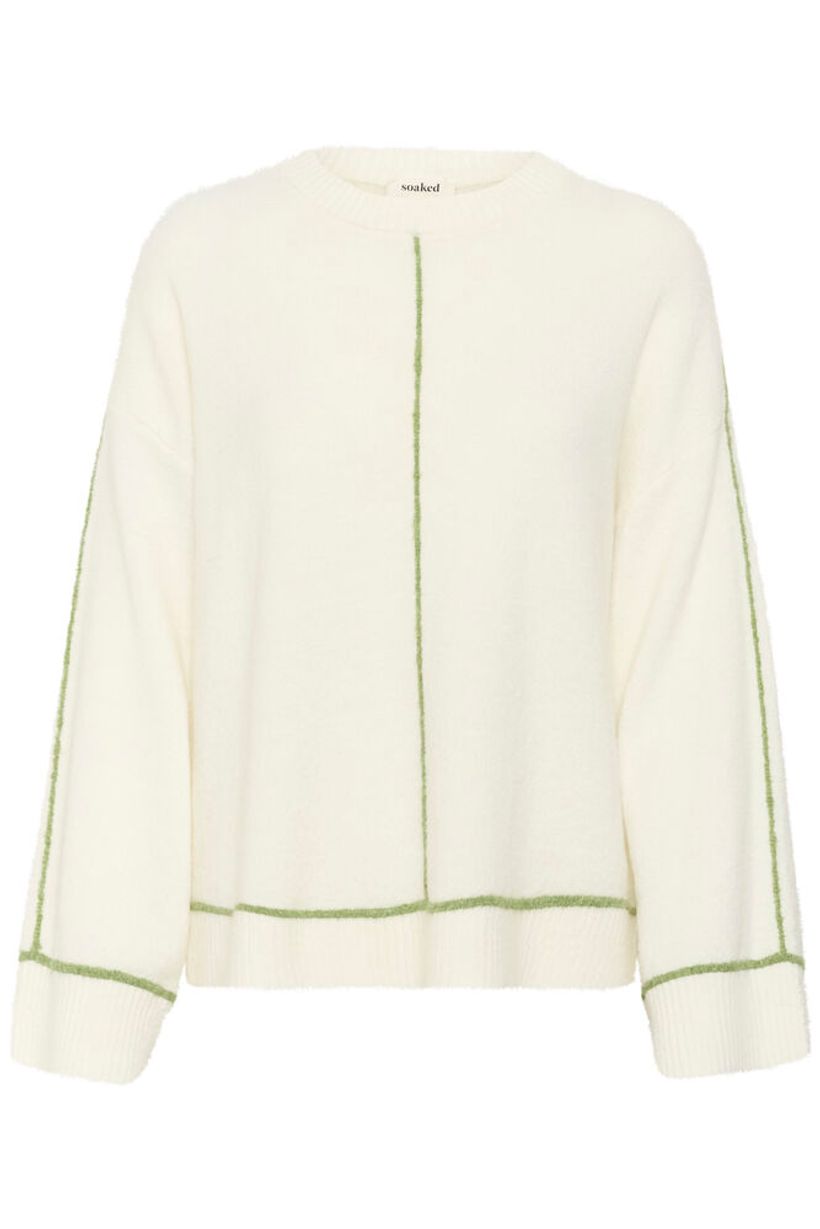 SLAmani Contrast Pullover - Broken White