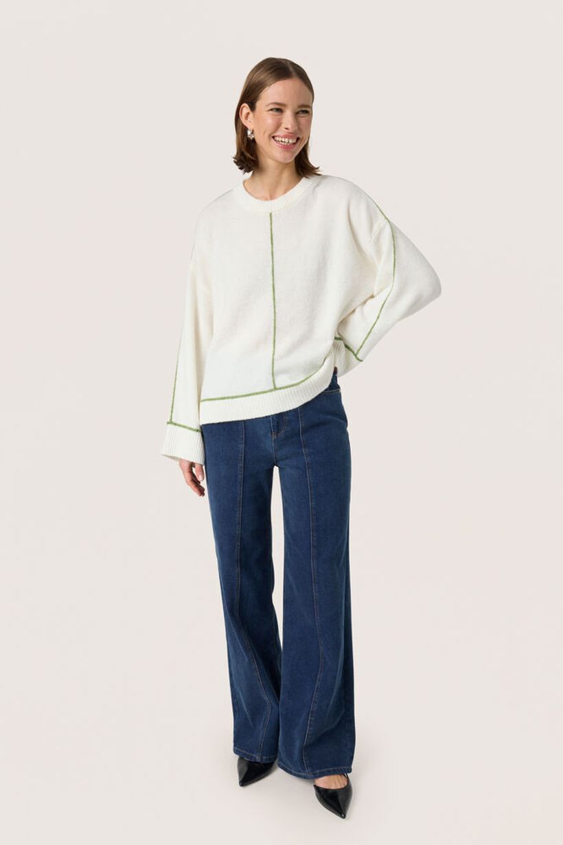 SLAmani Contrast Pullover - Broken White