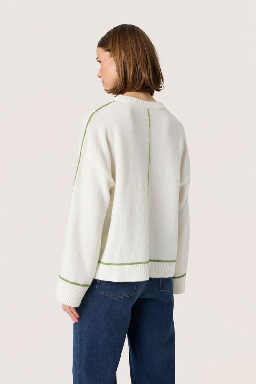 SLAmani Contrast Pullover - Broken White