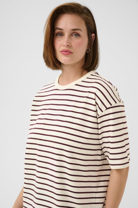 KAwinny 1/2 Sleeve T- Shirt - Antique White & Fudge