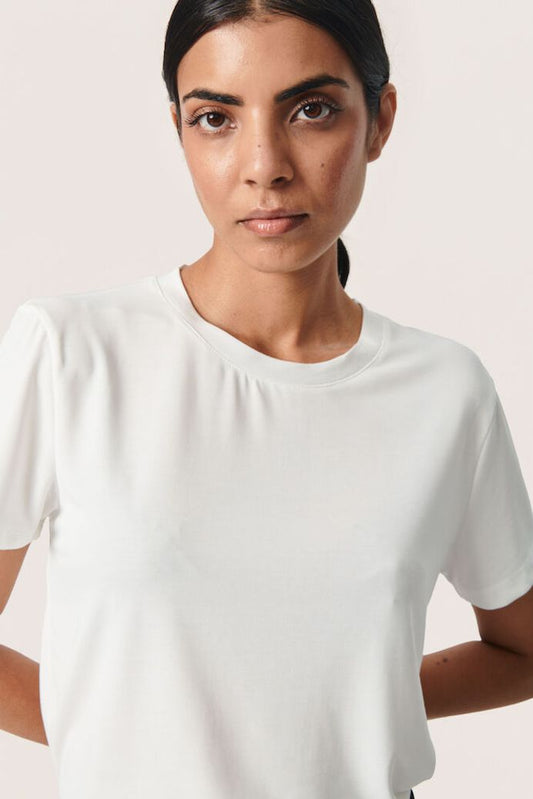 SLColumbine Crew Neck T- Shirt - Broken White