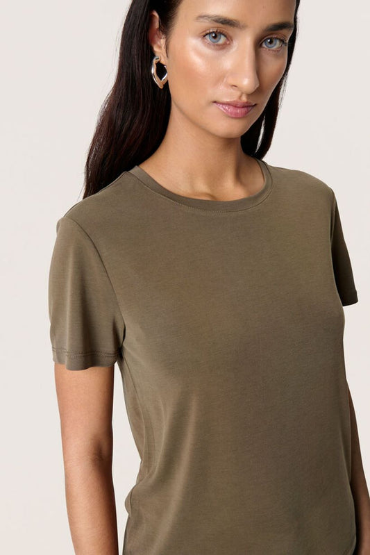 SLColumbine Crew Neck T- Shirt - Tarmac Grey