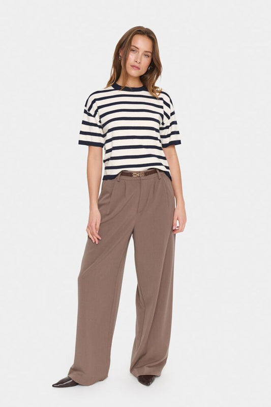 LikamSZ Striped Pullover - Winter White Nightsky Stripe