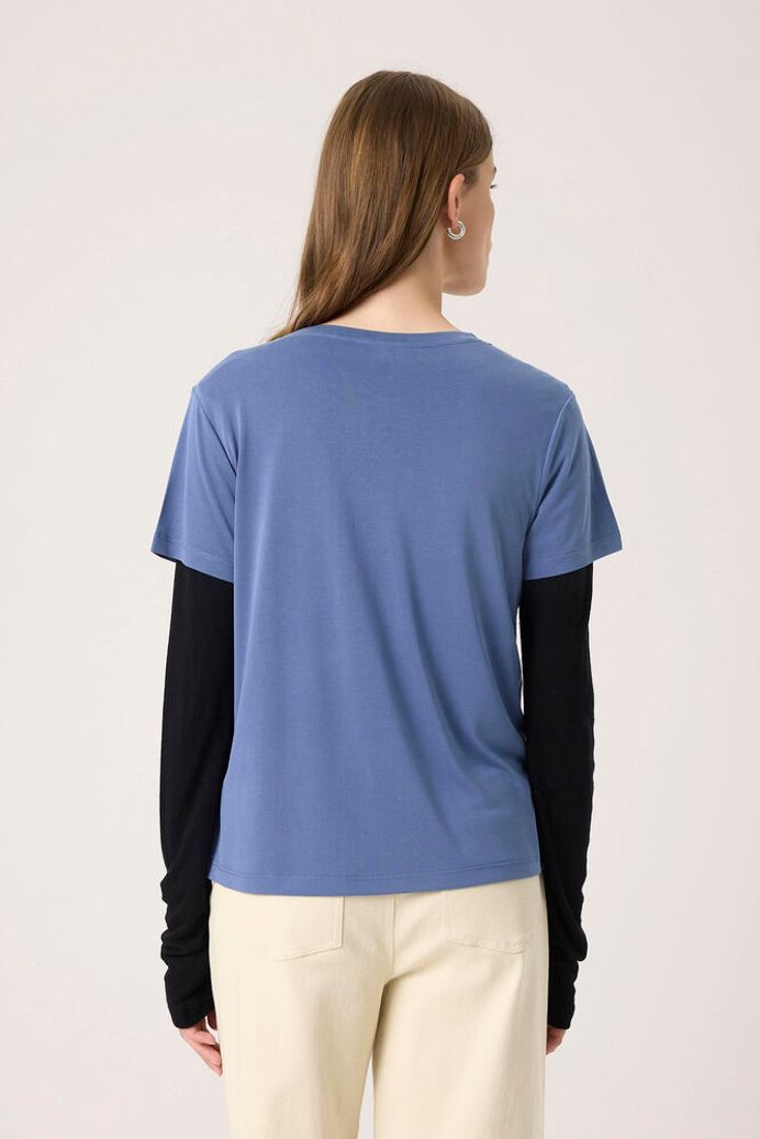 SLColumbine Crew Neck T- Shirt - Bijou Blue
