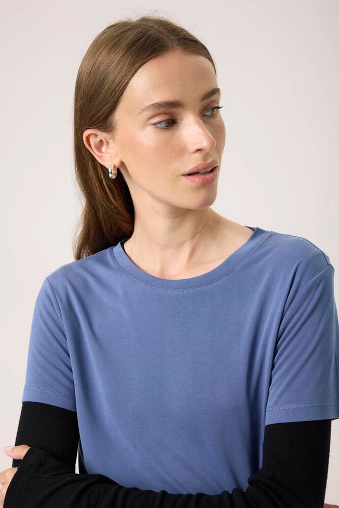 SLColumbine Crew Neck T- Shirt - Bijou Blue