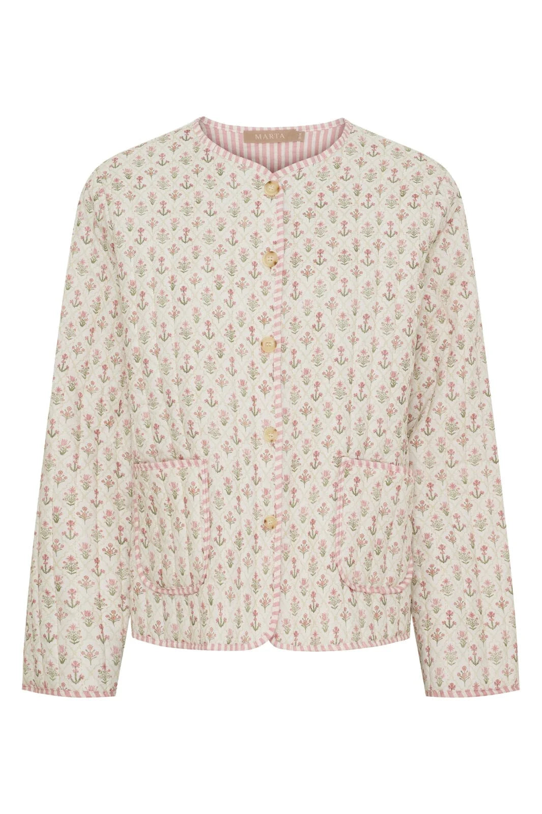 Celine Ditsy Floral Padded Jacket - Pink