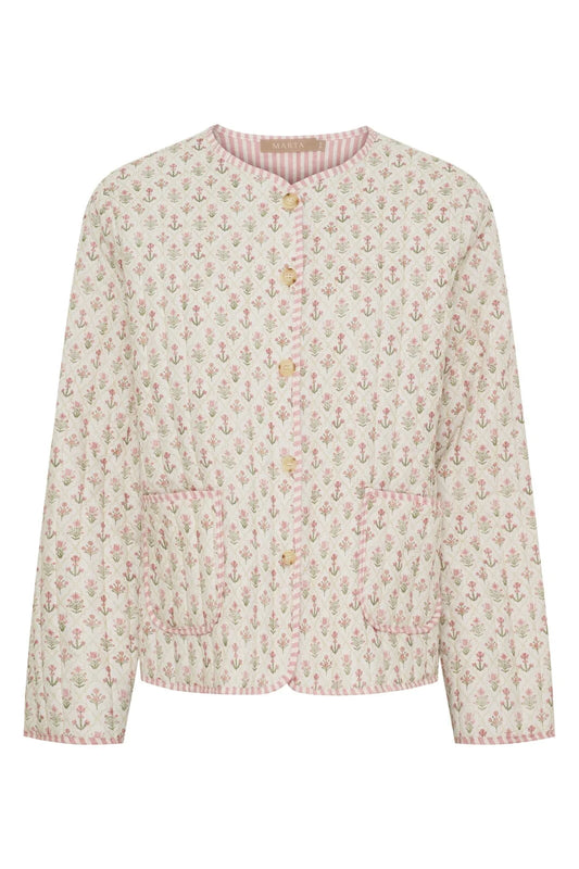 Celine Ditsy Floral Padded Jacket - Pink