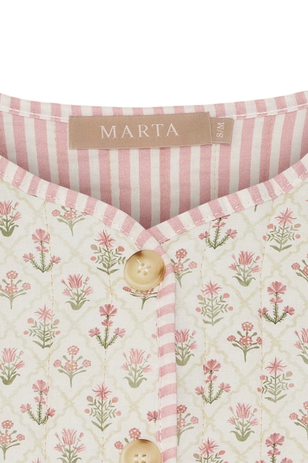 Celine Ditsy Floral Padded Jacket - Pink