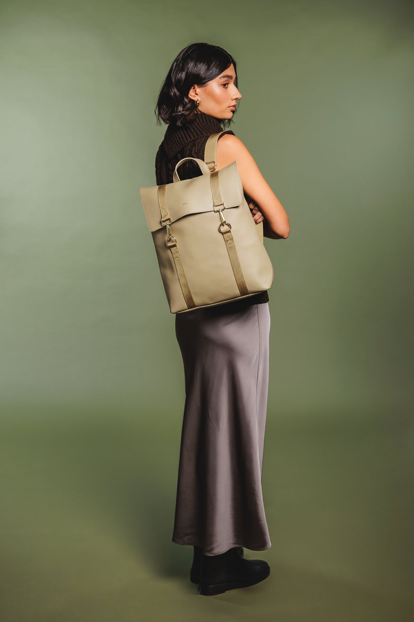 Double Clip Backpack - Soft Green