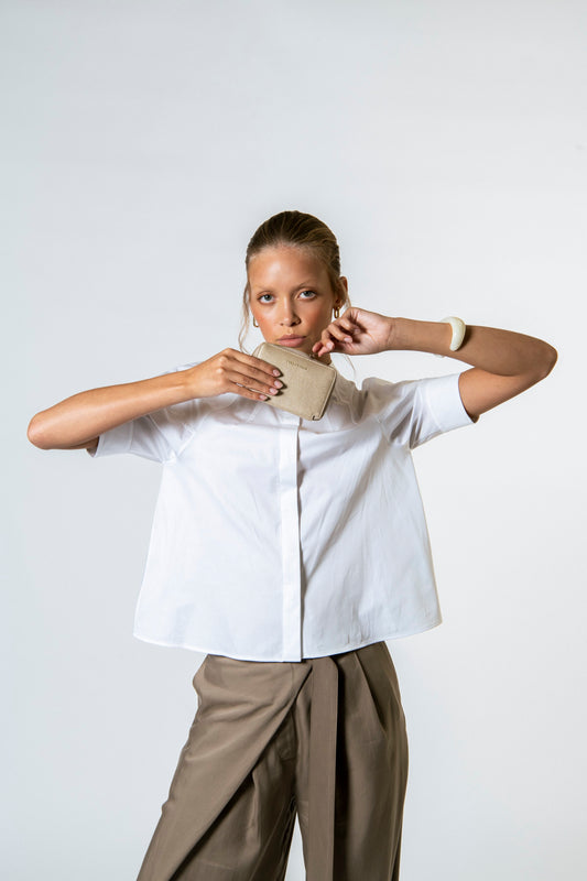 Zip Round Small Purse - Gold