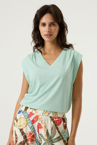 Mint Green - V Neck T Shirt