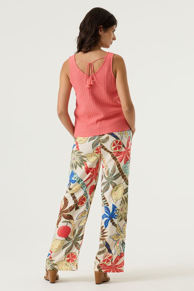 Knit Vest - Coral