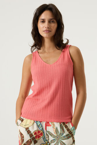 Knit Vest - Coral