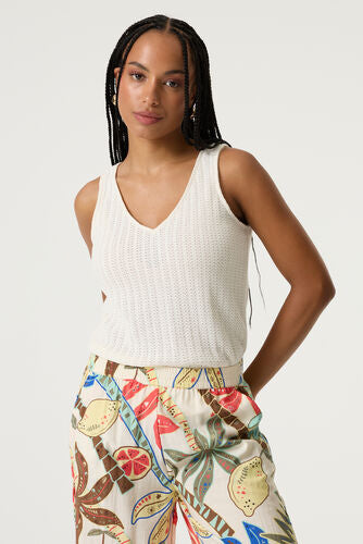Knit Vest - White