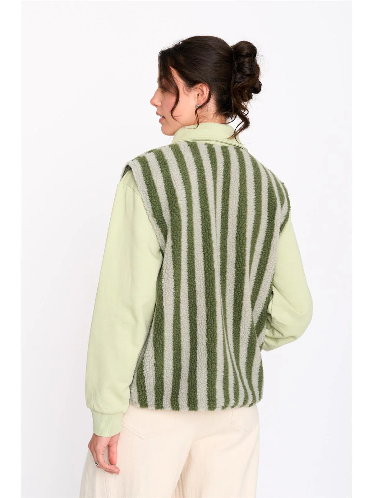 Striped Gilet - Green