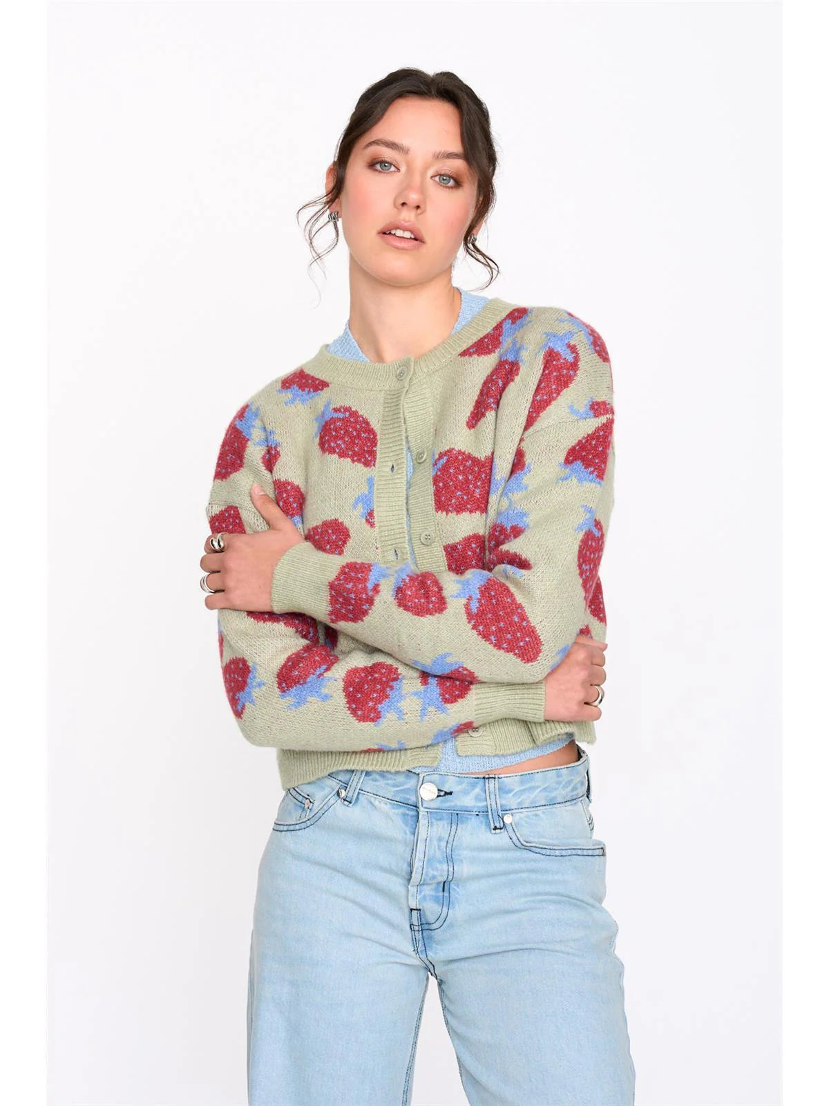 Strawberry Cardigan - Green