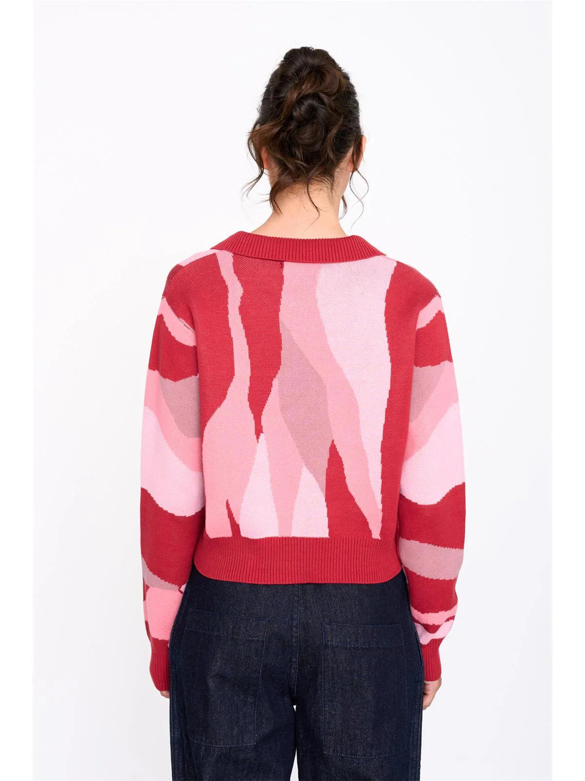 Cotton Knit Cardigan - Pink