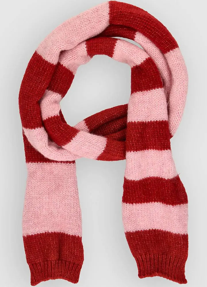 Skinny Scarf - Pink/Red Stripe