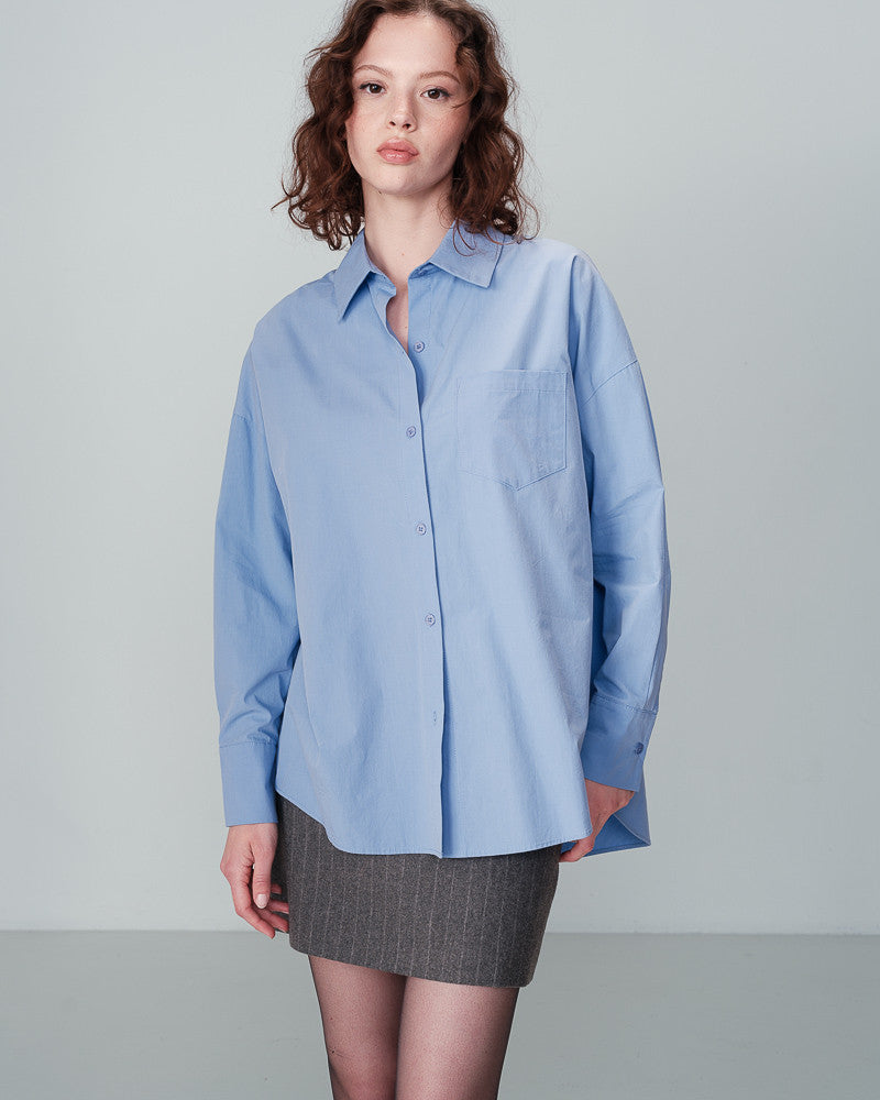 Nesrine Oversized Shirt - Blue