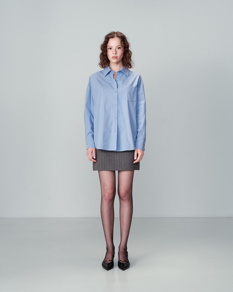 Nesrine Oversized Shirt - Blue