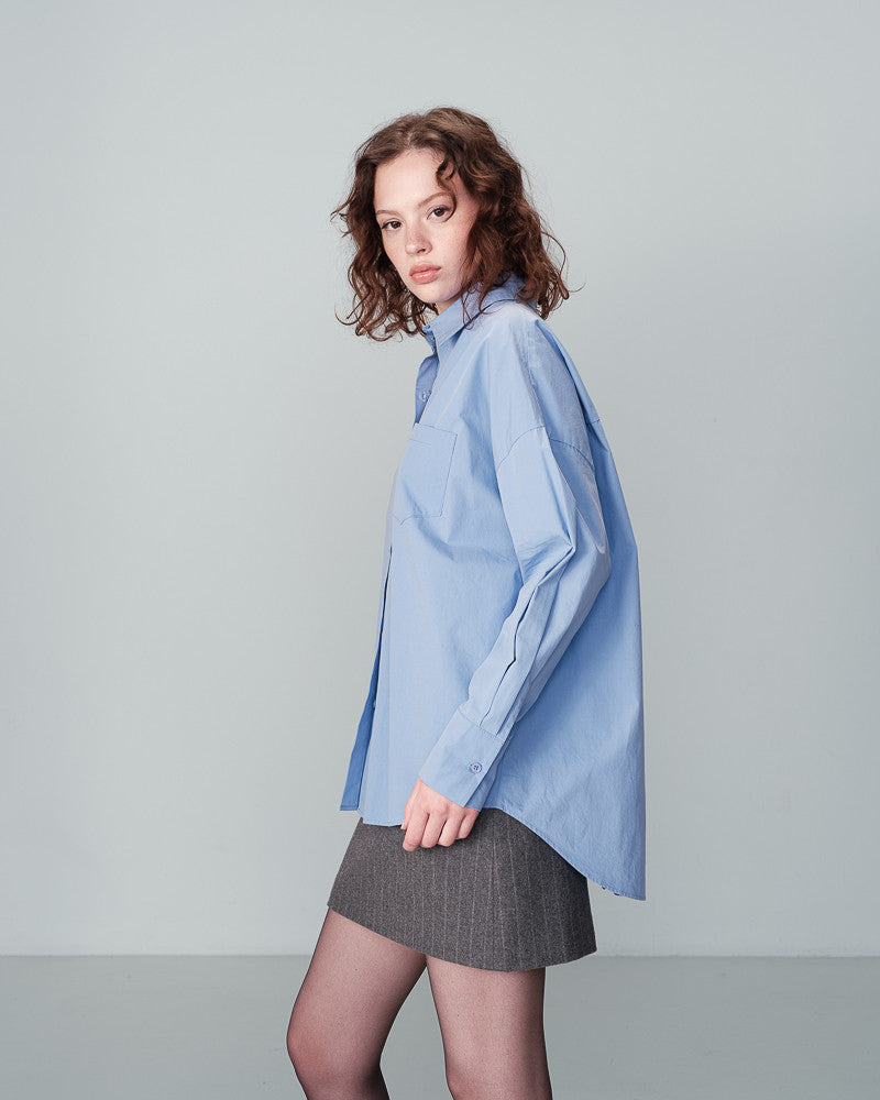 Nesrine Oversized Shirt - Blue