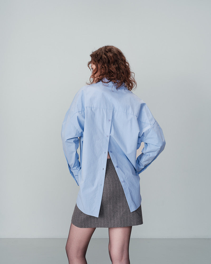 Nesrine Oversized Shirt - Blue