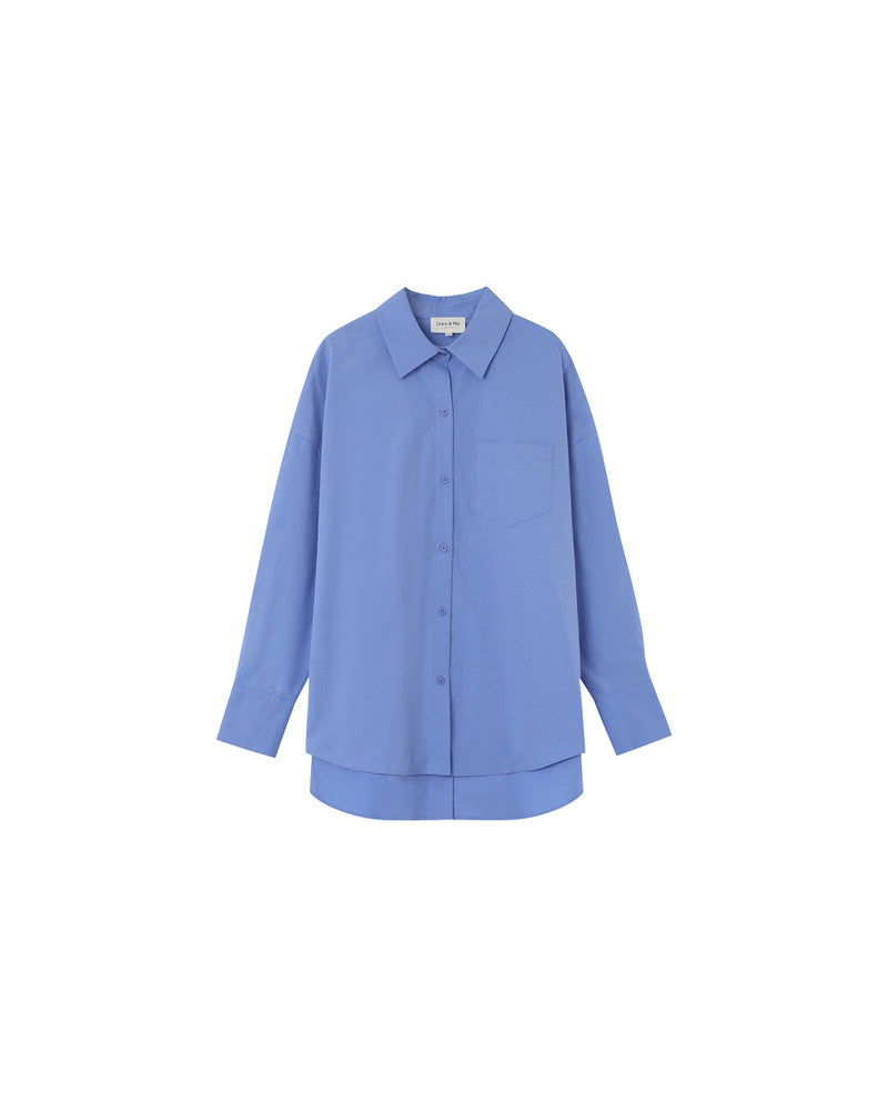 Nesrine Oversized Shirt - Blue