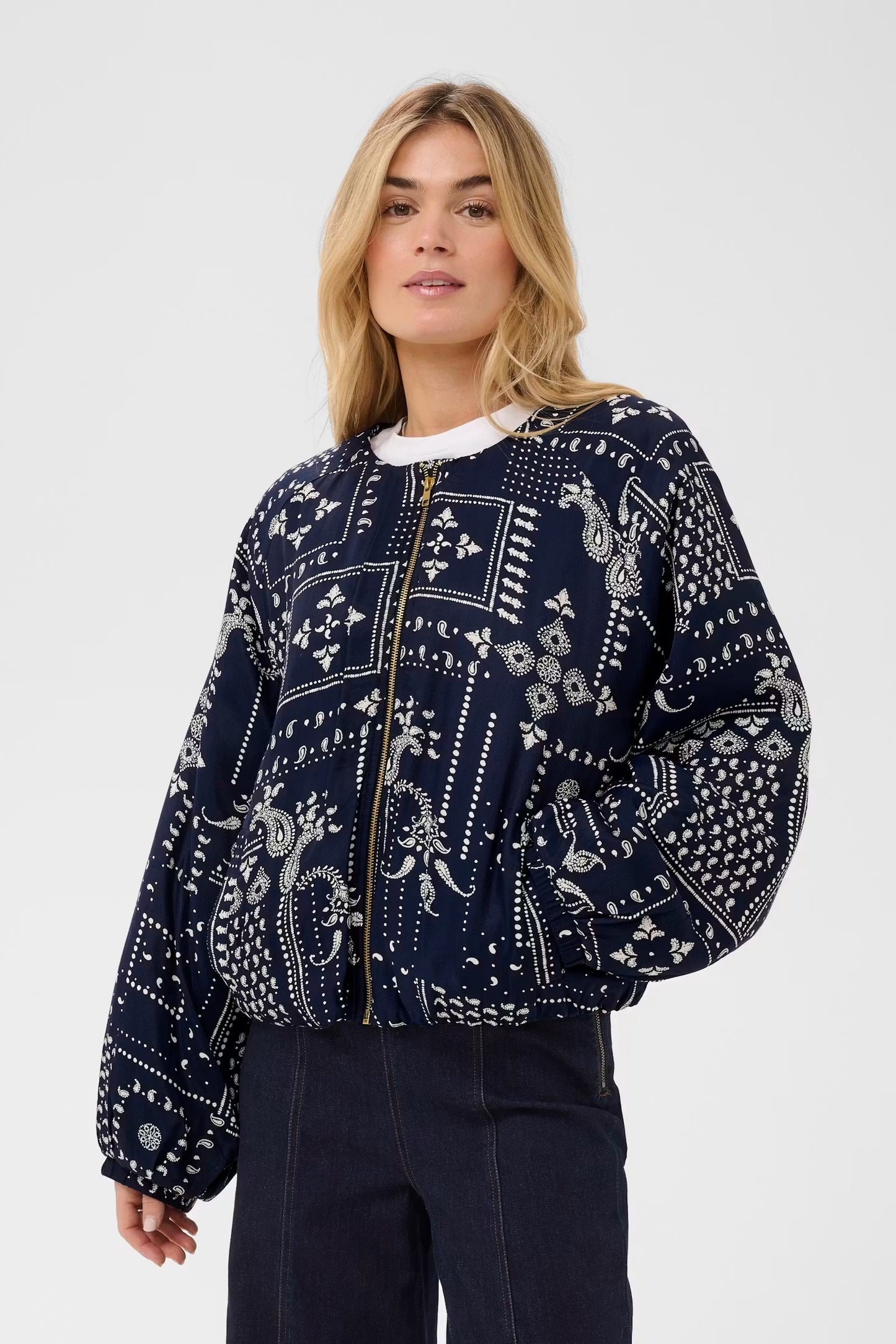 StephanieSZ Bomber Jacket - Nightsky Paisley