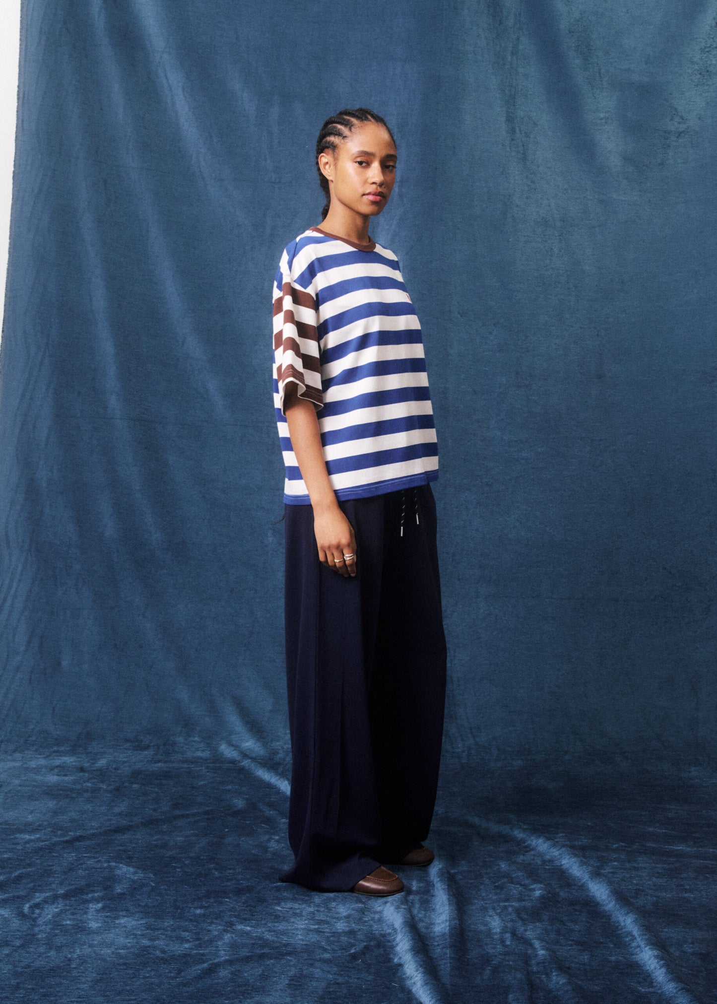 Chelem Stripe T-Shirt - Blue/Cream