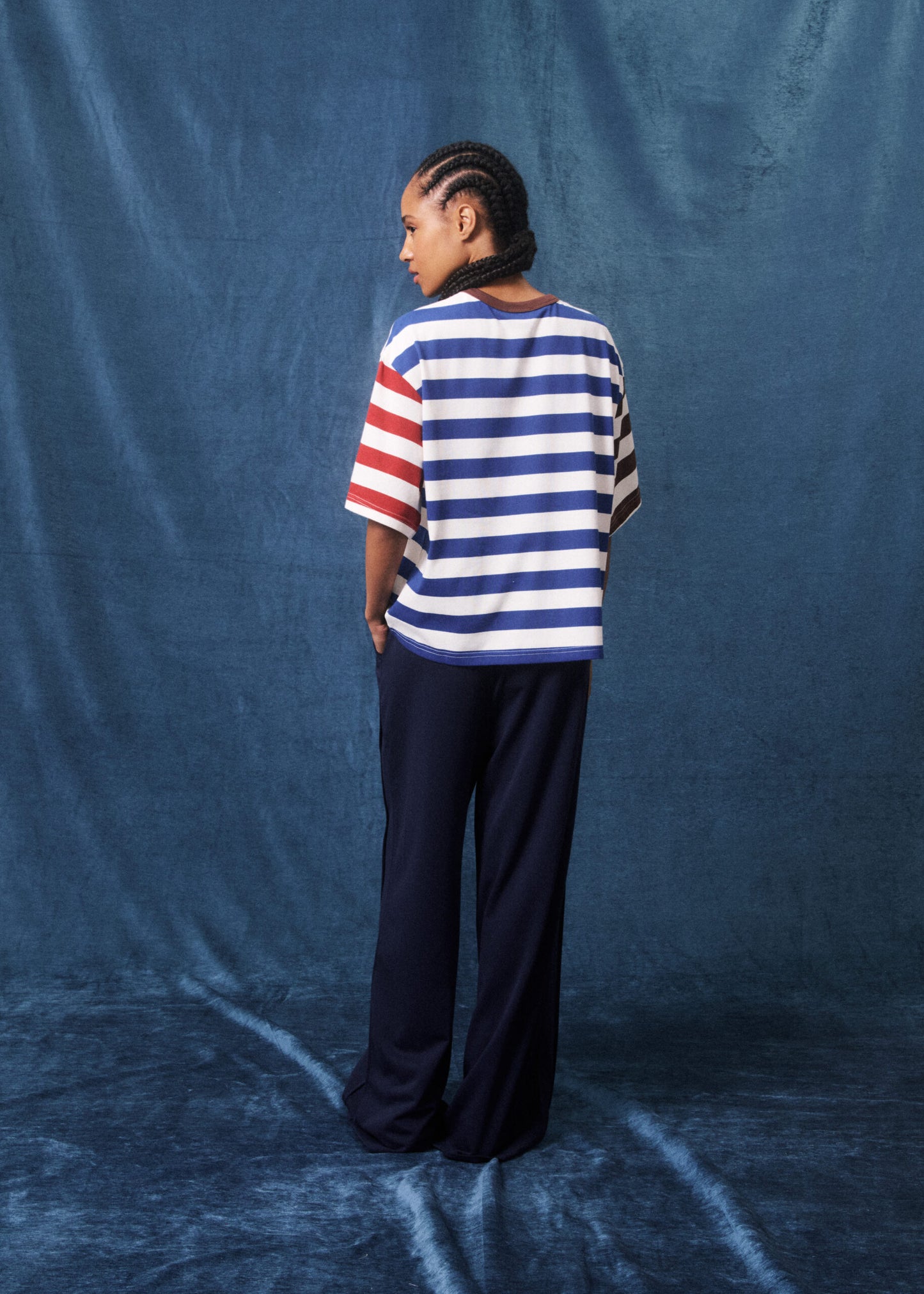 Chelem Stripe T-Shirt - Blue/Cream