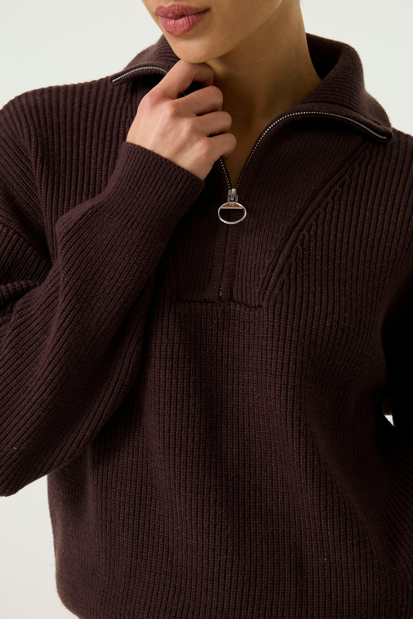 Half Zip Knit Jumper - Hazel Bloom