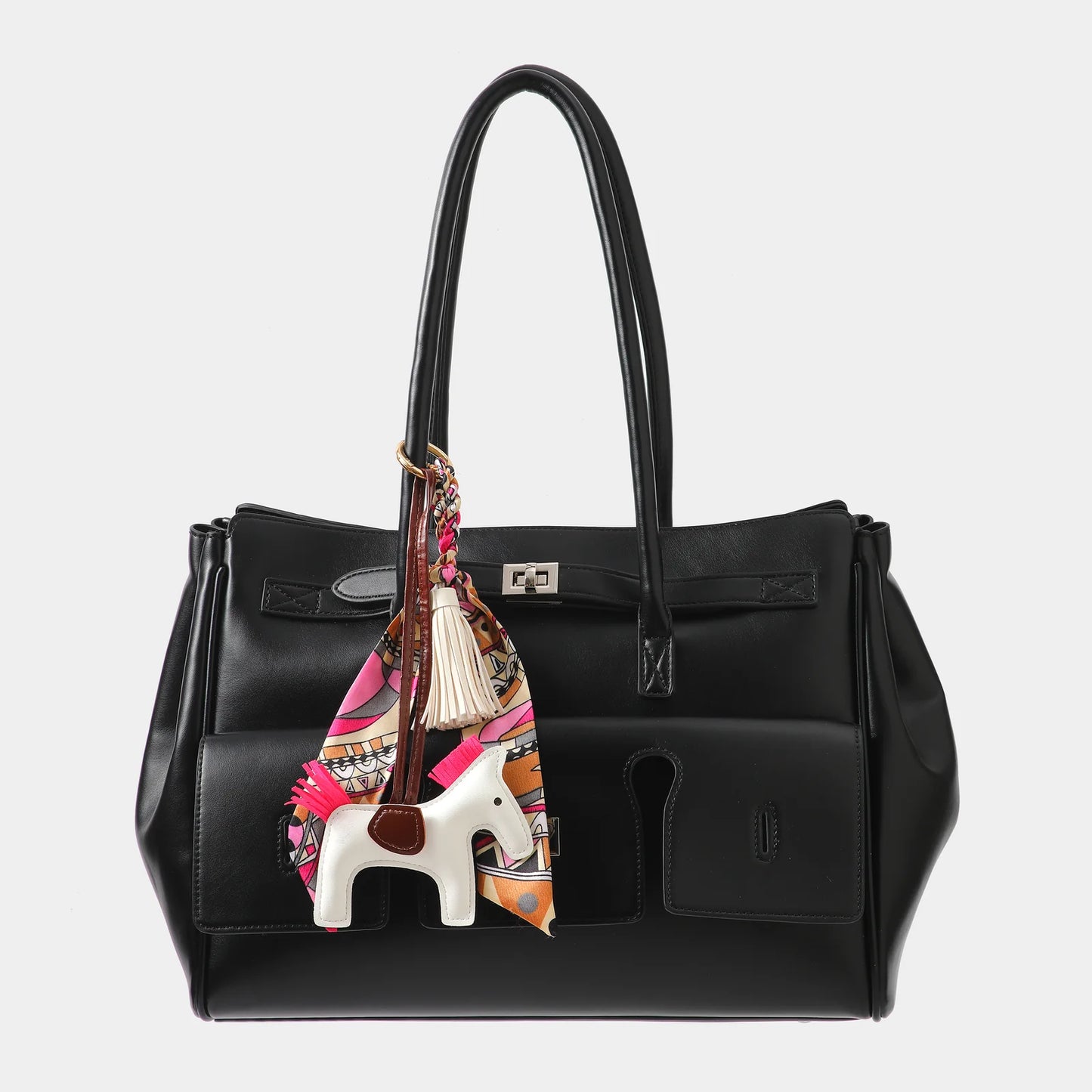 Pony Bag Charm - White