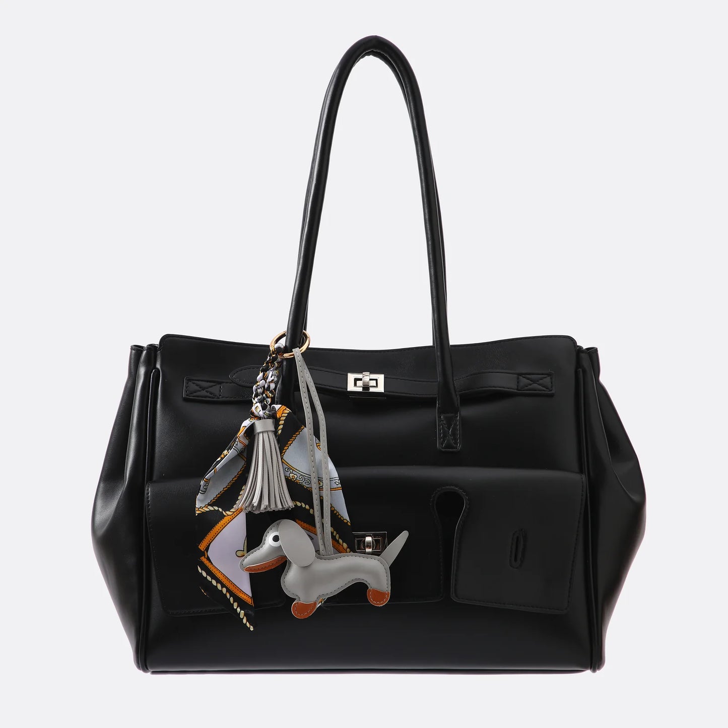 Dog Bag Charm - Grey